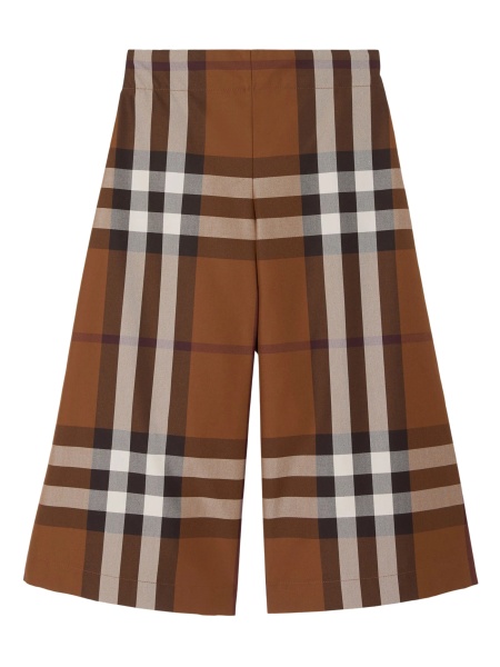 Pantaloni Burberry maro din bumbac