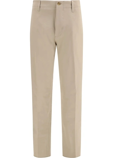 Pantaloni casual Lardini multicolor din bumbac