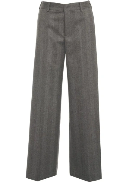 Pantaloni casual PT TORINO gri din lana 'Lorenza'