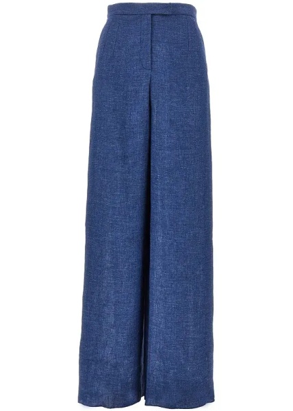 Pantaloni Chambray wide leg pants