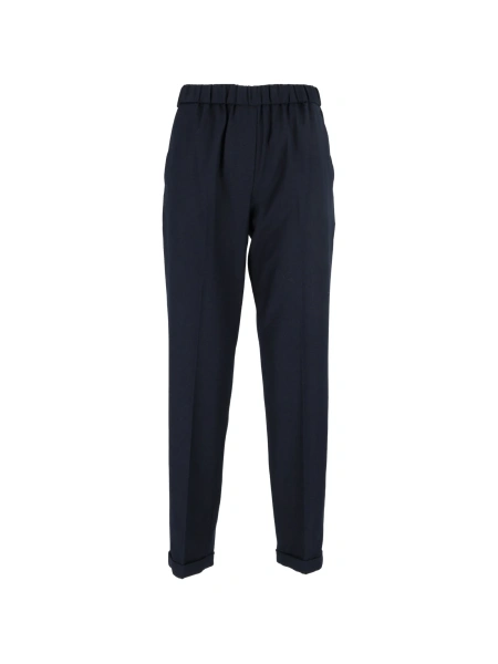 Pantaloni conici ANTONELLI FIRENZE albastri din elastan si polyester