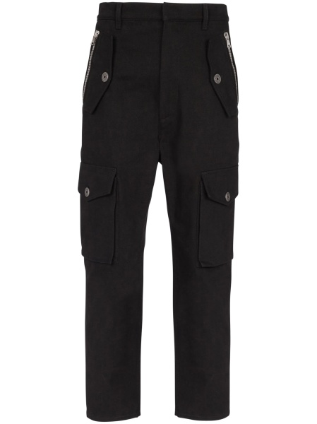 Pantaloni conici Balmain negri