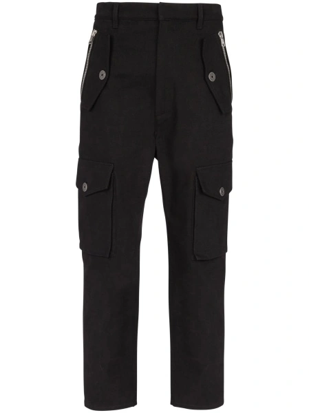 Pantaloni conici Balmain negri