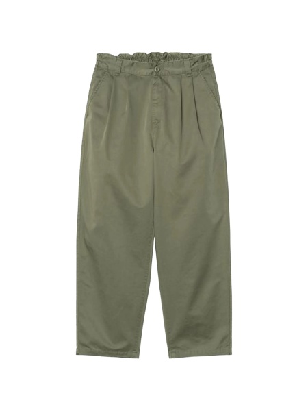 Pantaloni conici Carhartt verzi din bumbac