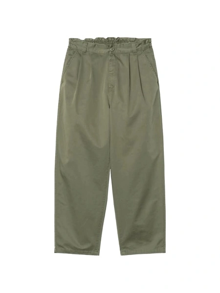 Pantaloni conici Carhartt verzi din bumbac