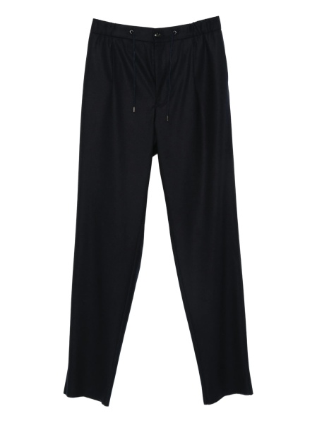 Pantaloni conici Giorgio Armani albastri din elastan si casmir