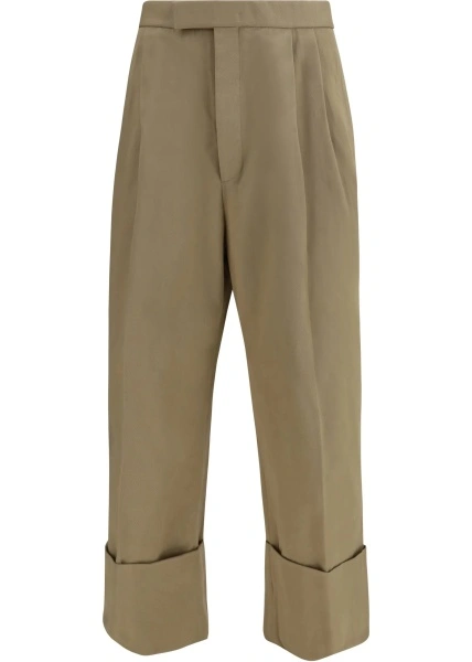 Pantaloni Cotton gabardine Pants with double pleats
