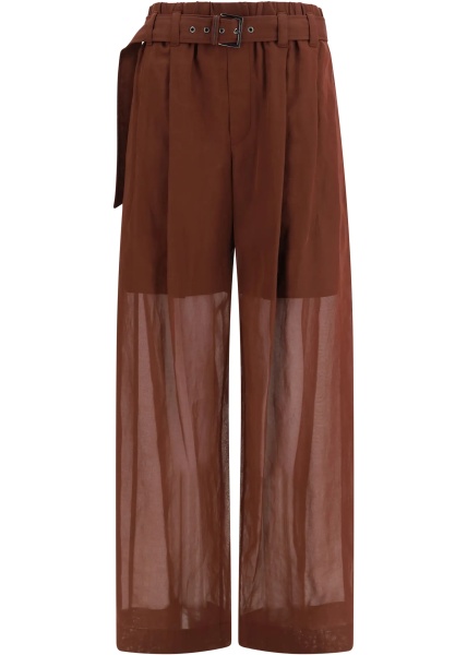 Pantaloni Cotton Loose Pants with monili