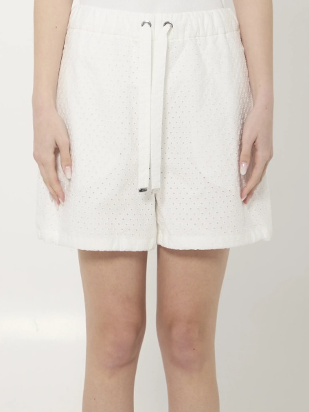 Pantaloni Cotton Poplin And San Gallo Shorts