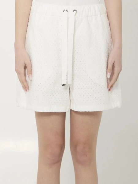 Pantaloni Cotton Poplin And San Gallo Shorts
