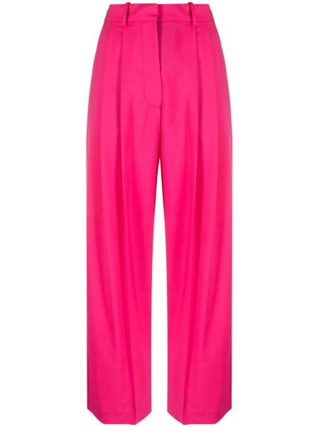 Pantaloni drepti ALYSI roz din lana si elastan