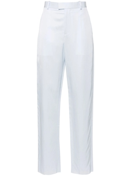 Pantaloni drepti Bottega Veneta albastri din vascoza