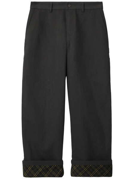 Pantaloni drepti Burberry negri