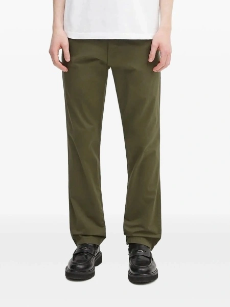 Pantaloni drepti Carhartt verzi din elastan si bumbac
