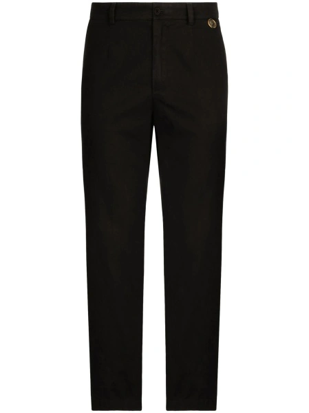 Pantaloni drepti Dolce & Gabbana negri