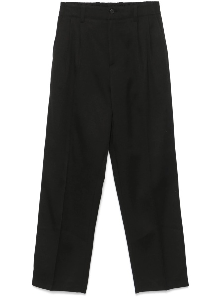 Pantaloni drepti Golden Goose negri din lana