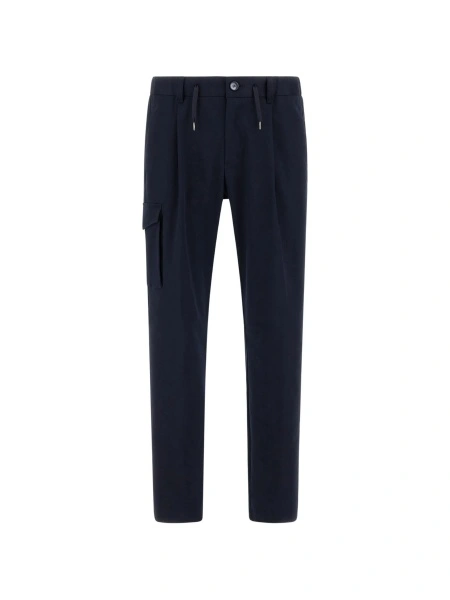 Pantaloni drepti Herno albastri