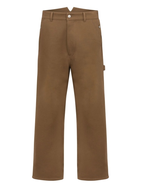 Pantaloni drepti Moschino maro