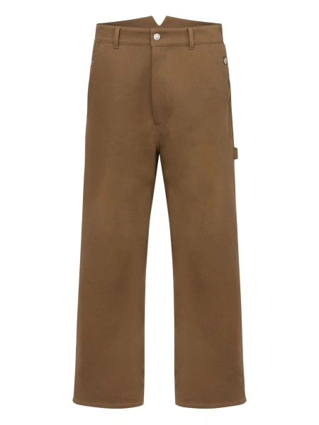 Pantaloni drepti Moschino maro