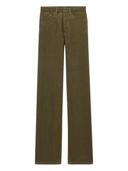 Pantaloni drepti Saint Laurent verzi
