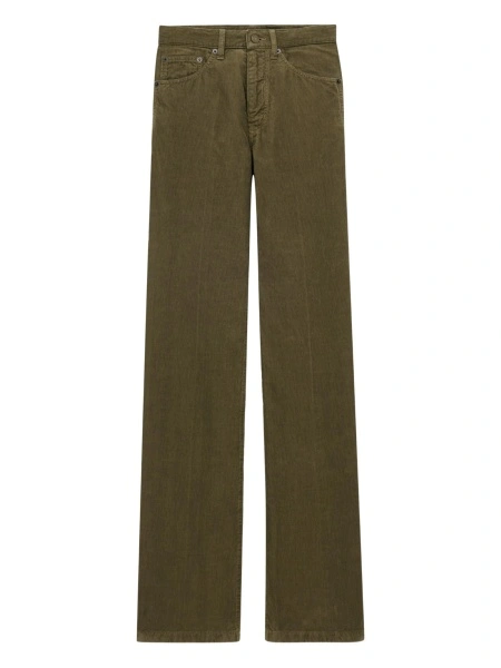 Pantaloni drepti Saint Laurent verzi