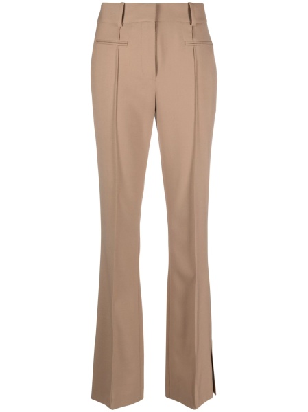 Pantaloni eleganti HELMUT LANG maro din lana si elastan