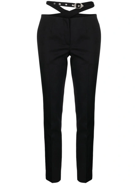 Pantaloni eleganti THE ATTICO negri din lana
