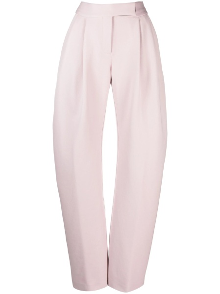 Pantaloni eleganti THE ATTICO roz din lana si poliamida