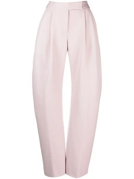 Pantaloni eleganti THE ATTICO roz din lana si poliamida