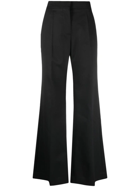 Pantaloni evazati Givenchy negri din mohair si lana