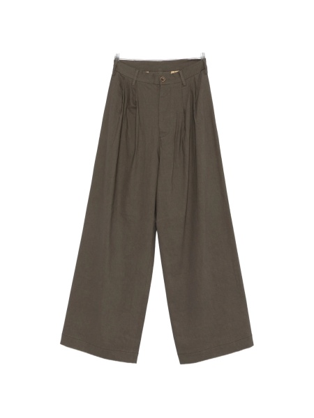 Pantaloni evazati UMA WANG verzi