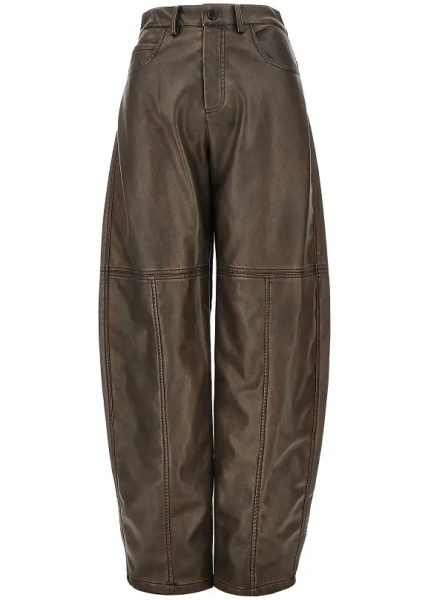 Pantaloni Faux leather Barrel Leg pants