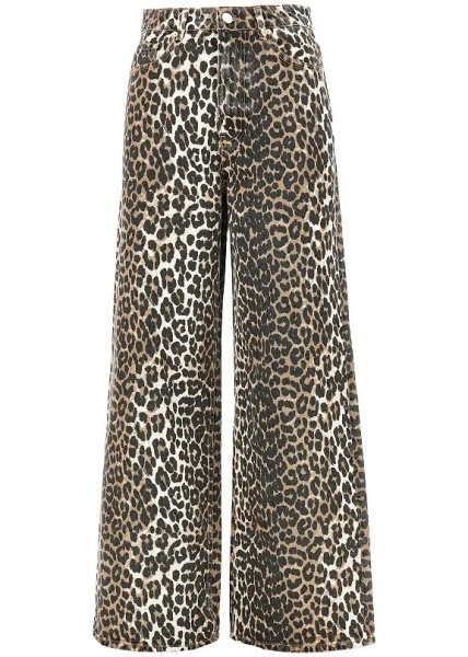 Pantaloni Ganni multicolor din denim
