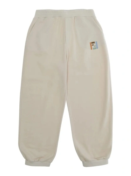 Pantaloni Gray Pants with FF Logo and Pockets in Cotton Boy