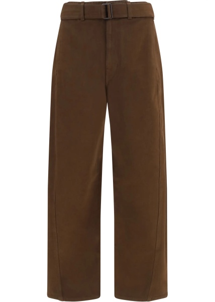 Pantaloni Heavy dyed twill Belted Pants