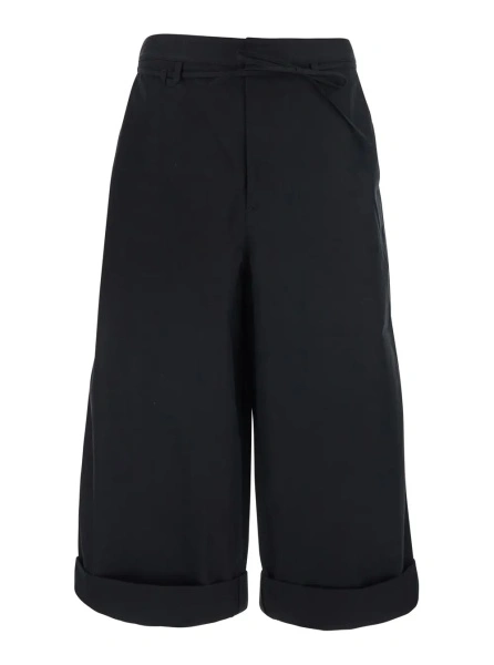 Pantaloni JACQUEMUS negri din bumbac