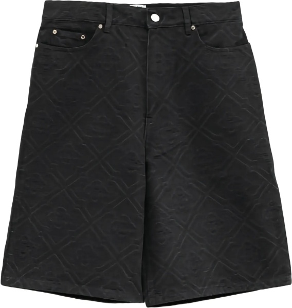 Pantaloni Laser Monogram Denim Shorts