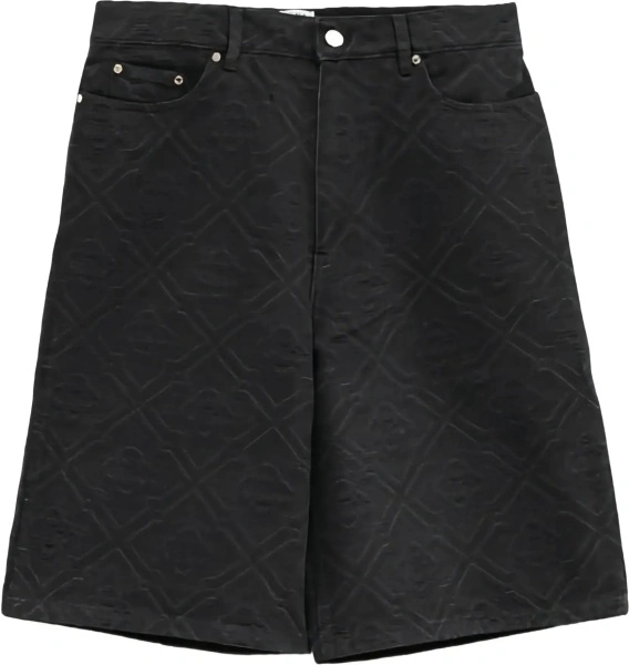 Pantaloni Laser Monogram Denim Shorts