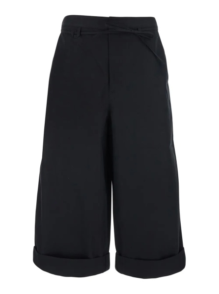 Pantaloni 'Le Pantalon Marin' Black Pants with Removable Belt and Wide Leg in Cotton for Men