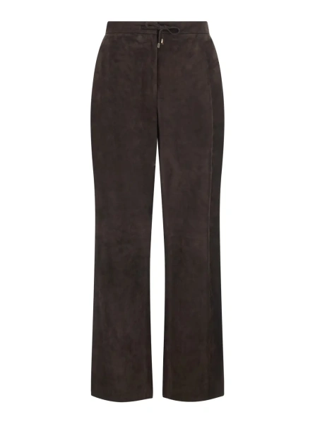 Pantaloni Men's brown lamb suede trousers