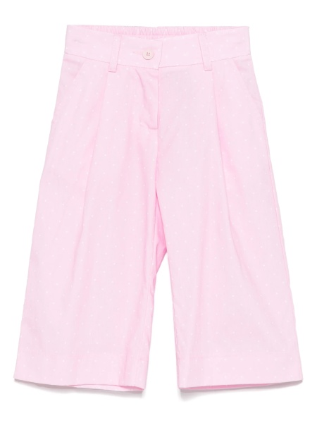 Pantaloni Monnalisa roz din bumbac