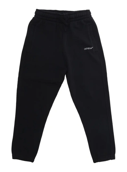 Pantaloni Off-White negri din bumbac