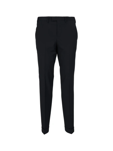 Pantaloni Pants - MASTER, Flat Front, Diagonal Pockets, Flap Back Pockets, Turn-Up