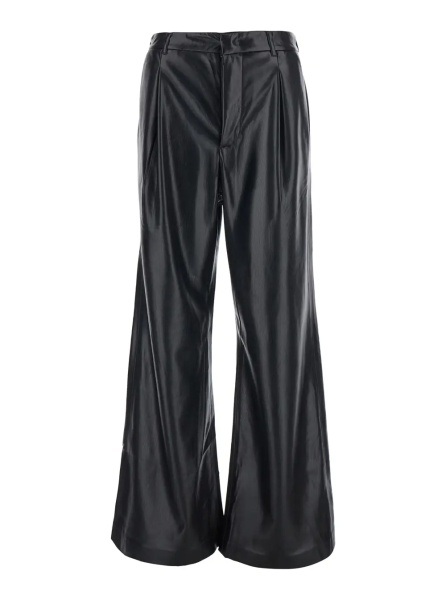 Pantaloni 'Sasha' black Pants with five-pocket design in eco-leather for women