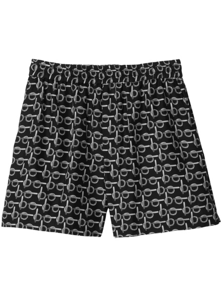 Pantaloni scurti Burberry negri din matase