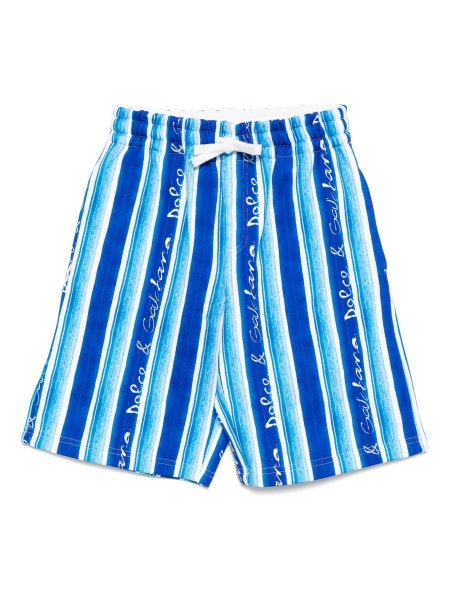 Pantaloni scurti Dolce & Gabbana albastri din polyester