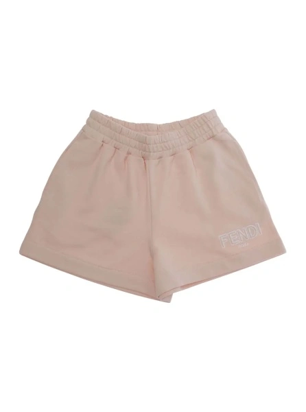 Pantaloni scurti Fendi roz din bumbac