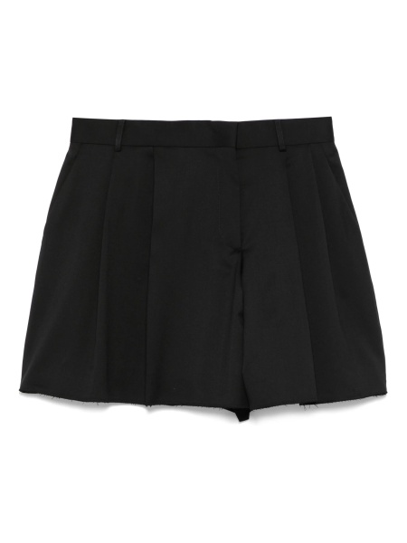 Pantaloni scurti Moschino negri din lana