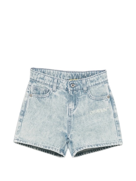 Pantaloni scurti Off-White albastri din bumbac