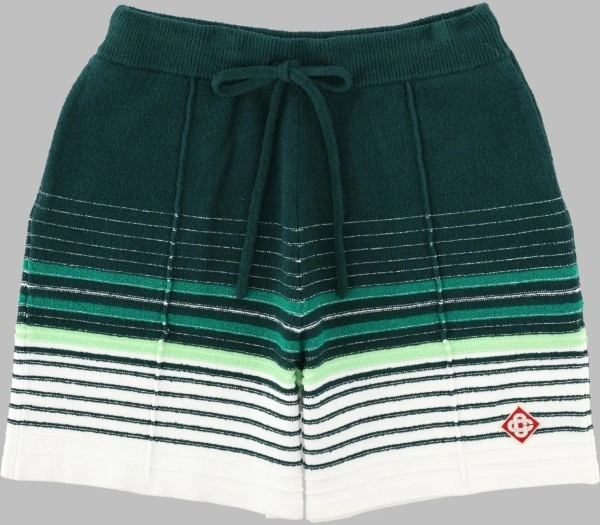 Pantaloni Shorts A Righe Bouclé